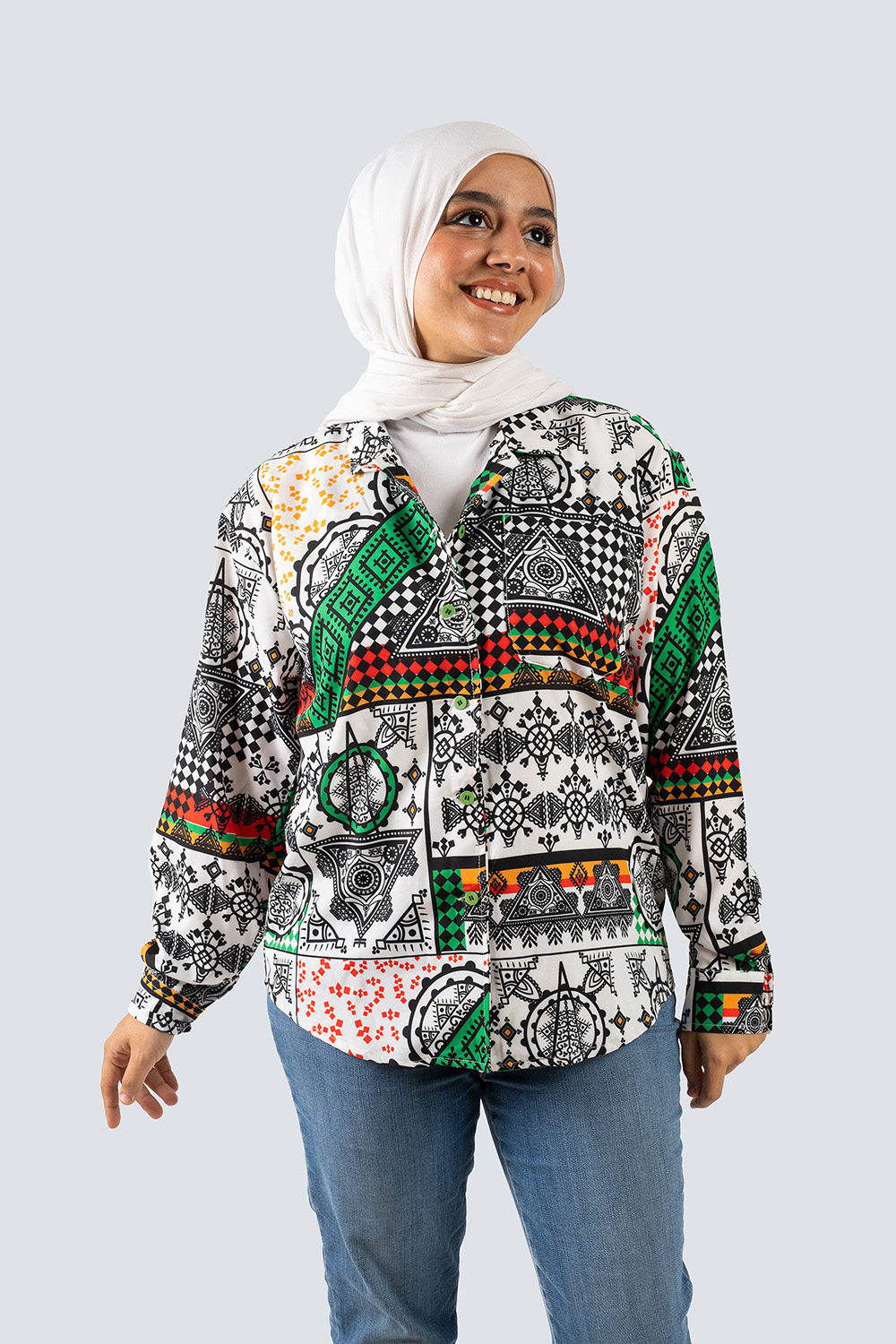 BLACK AND WHITE SHIRT - Image 5