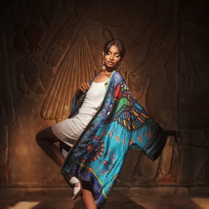 NEFERTITI BLUE KIMONO