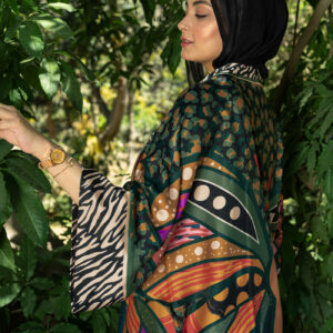 vibrant wings Satin kimono