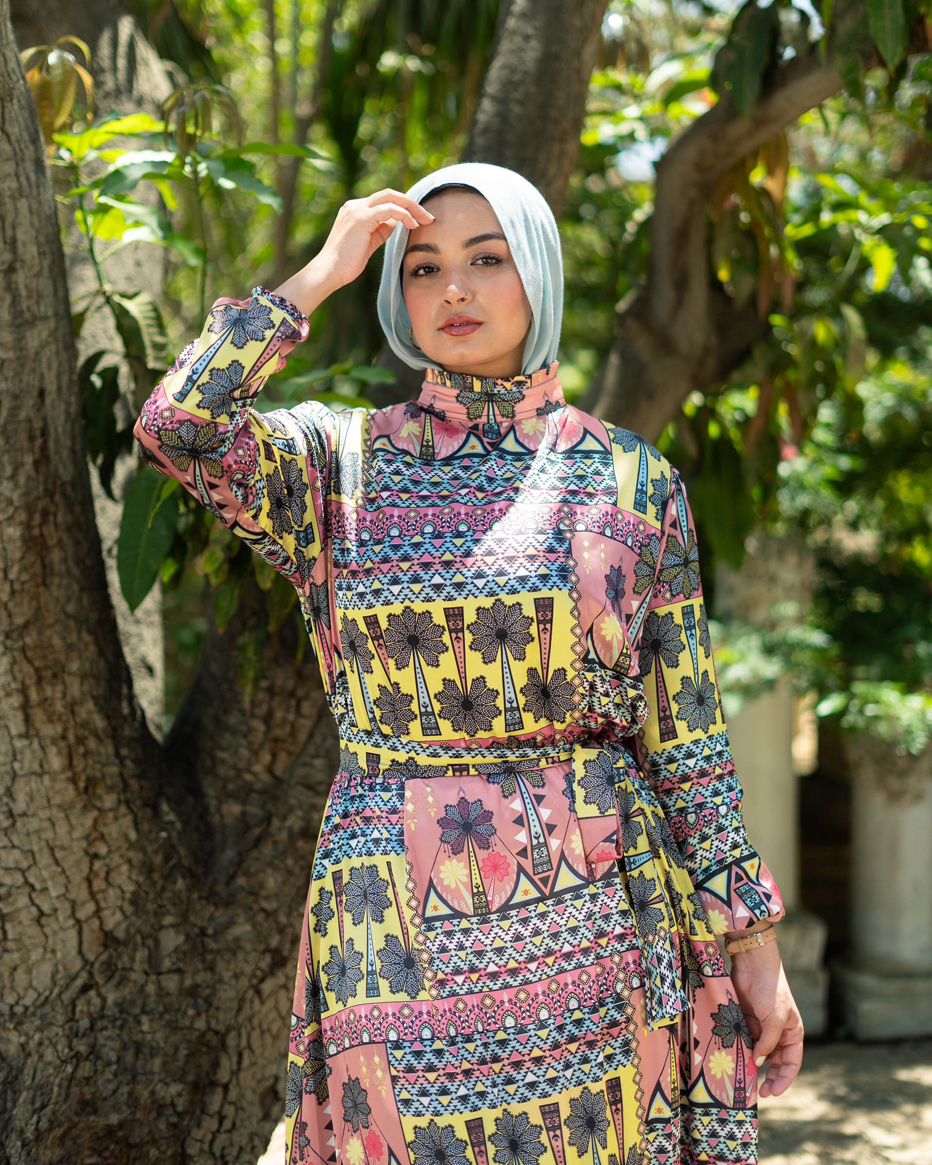 palm dress (satin) - Image 3