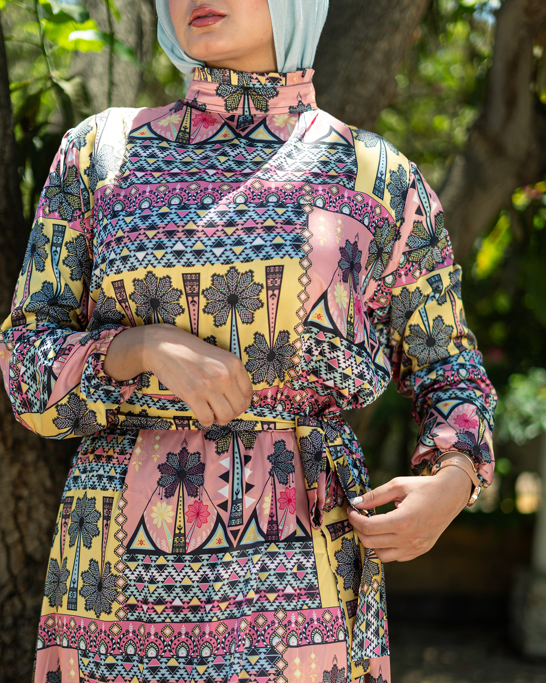 palm dress (satin) - Image 2