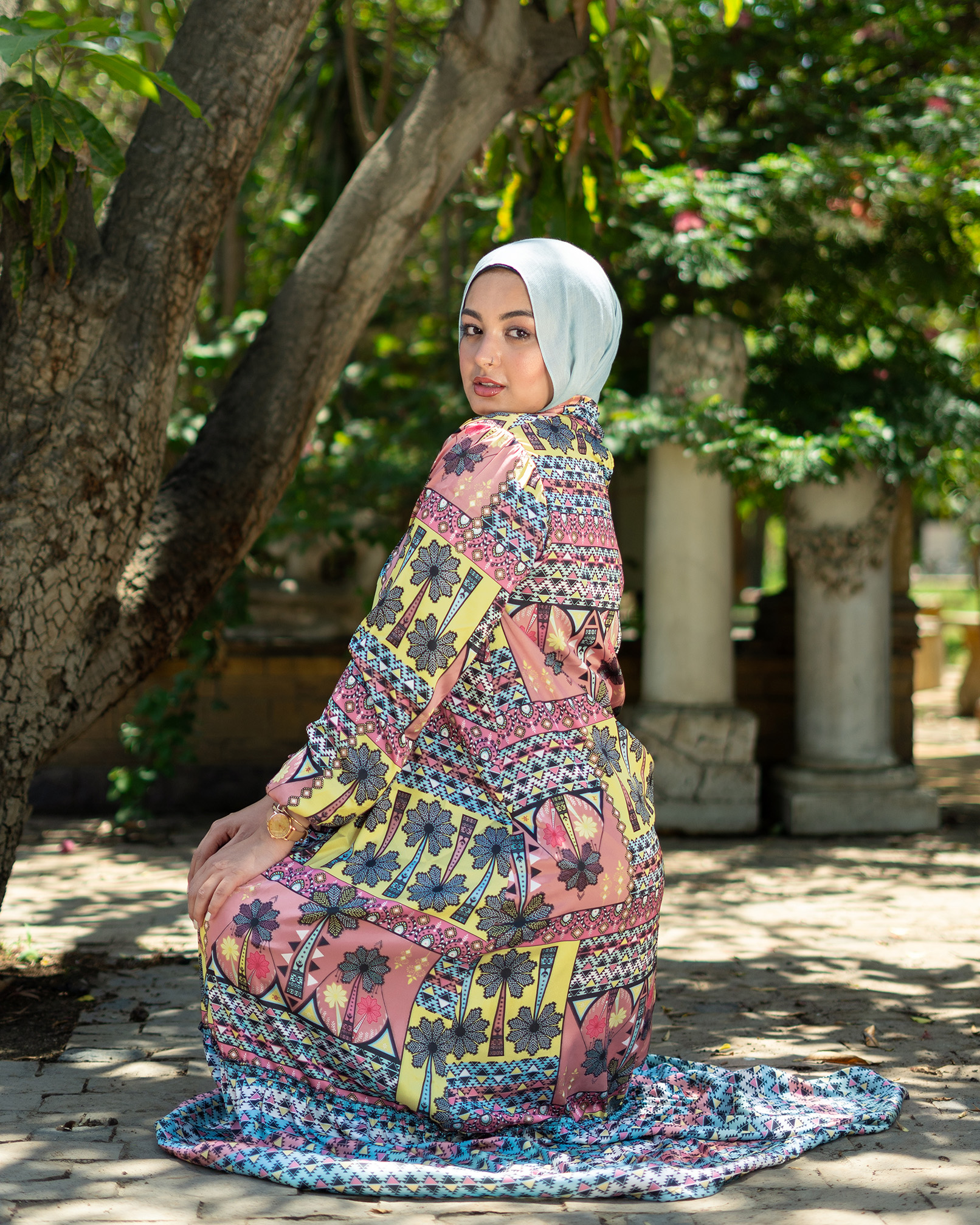 palm dress (satin) - Image 4