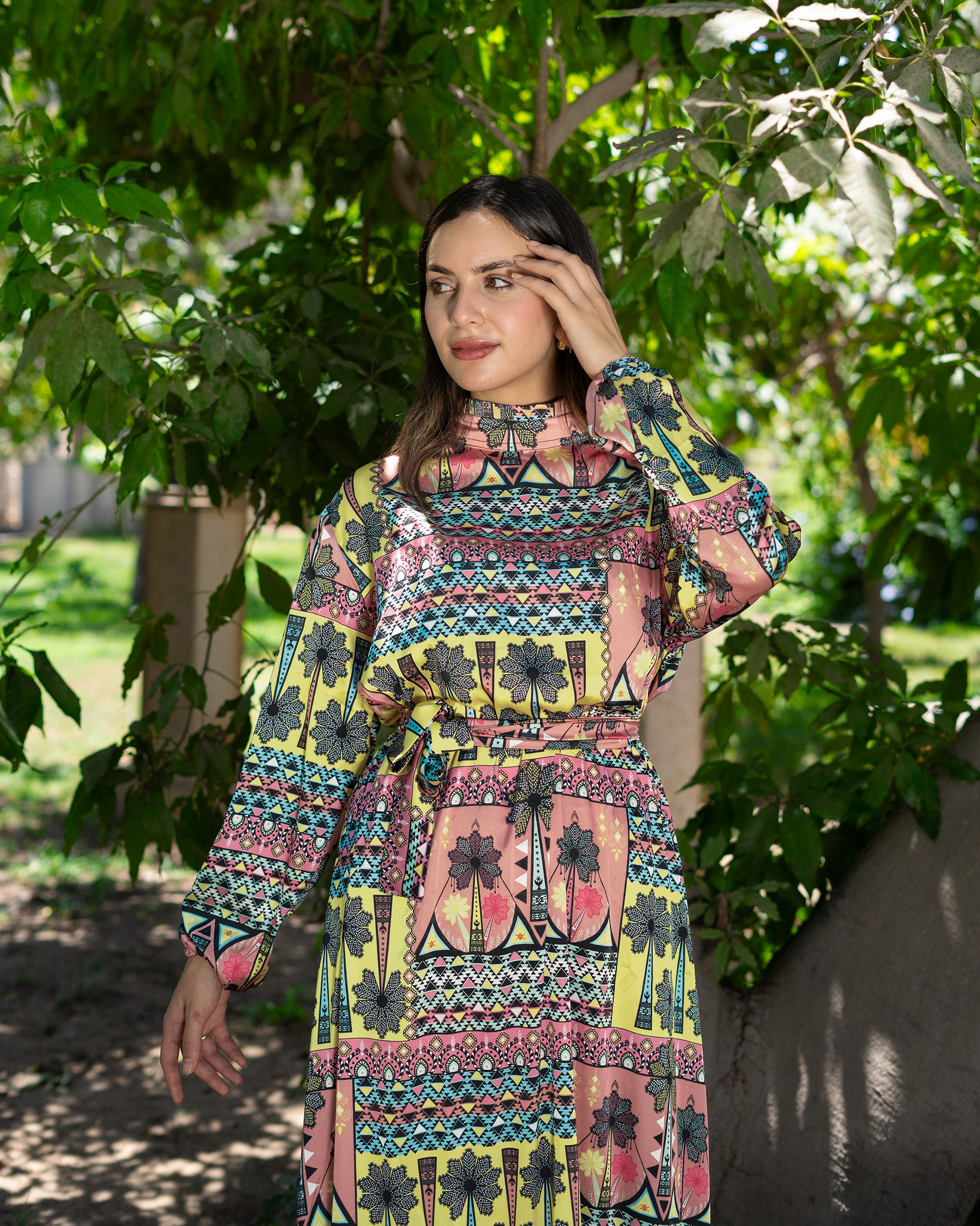 palm dress (satin) - Image 6