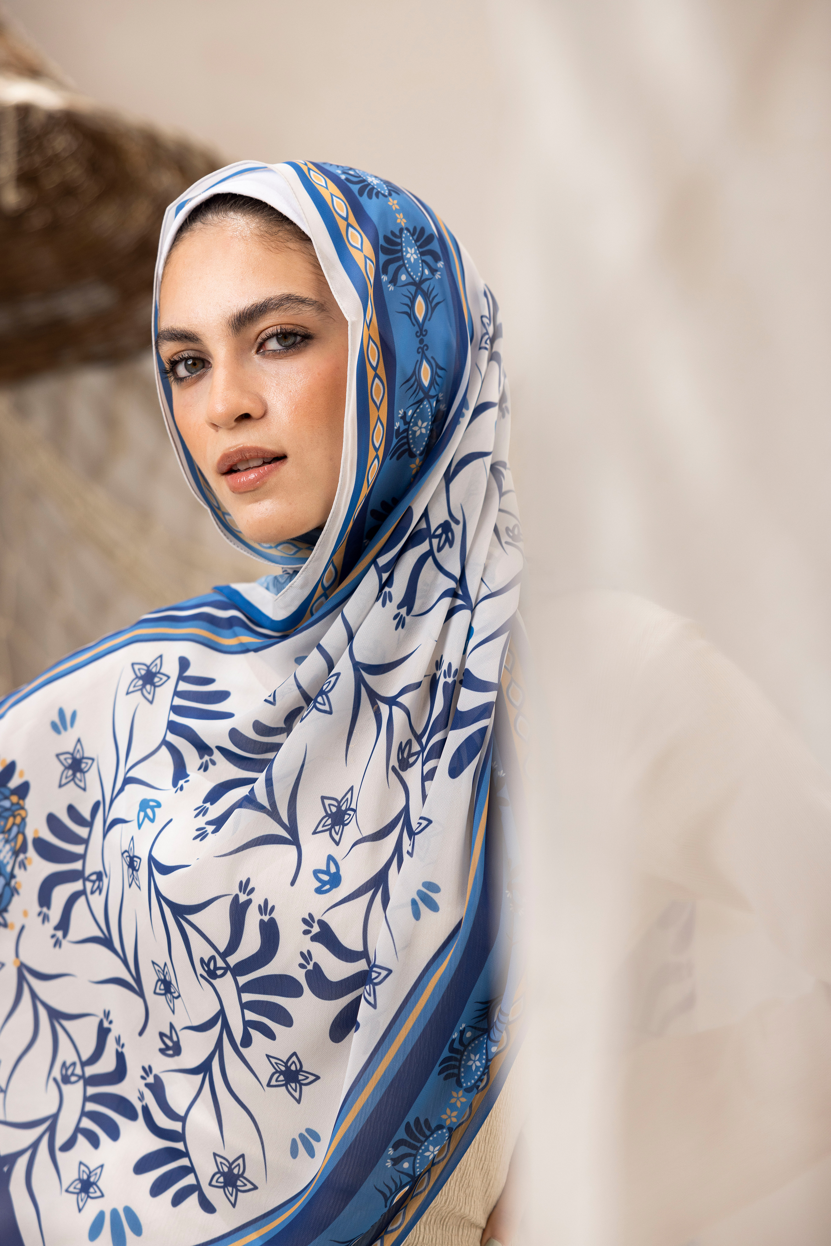Harmony blue Scarf - Chiffon
