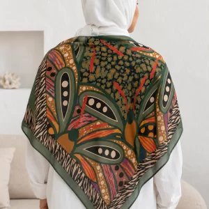 VIBRANT WINGS  – Square Voile Scarf